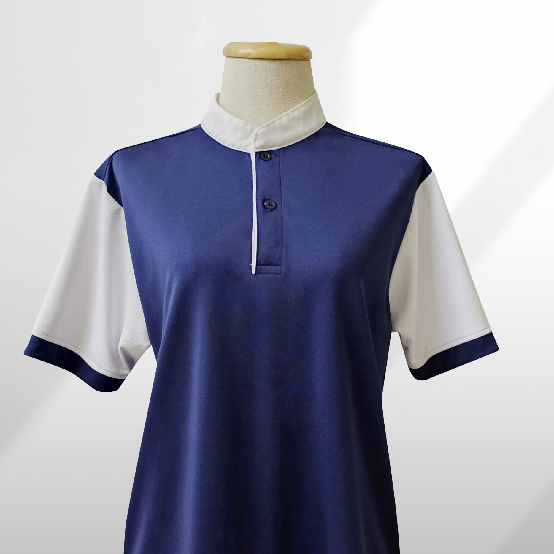 CH-11-Polo polo t-shirt คอจีน